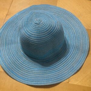 Gorgeous Sunhat-Turquoise/Straw colored
